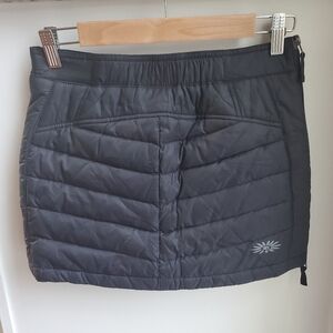 Women's Black Quilted Mini Skirt
